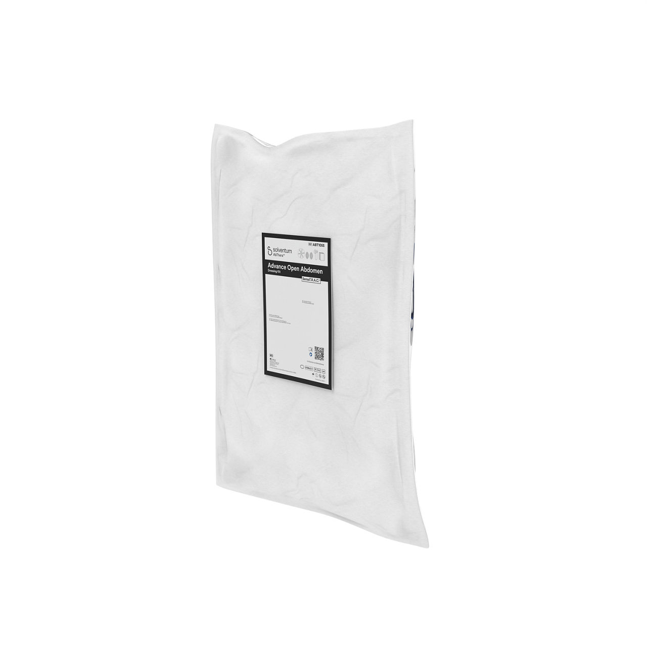 Solventum™ AbThera™ Advance SensaT.R.A.C.™ Open Abdomen Dressing Kit, ABT1055, Sterile, NO CE, SLV RB  5/CAR - Front, Right, In Packaging (1R1)
