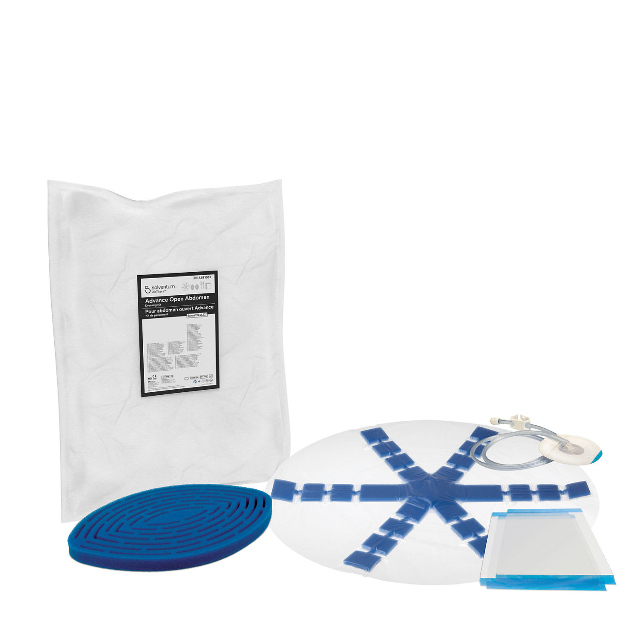 Solventum™ AbThera™ Advance SensaT.R.A.C.™ Open abdomen dressing kit, ABT1055, Sterile, 5/CAR