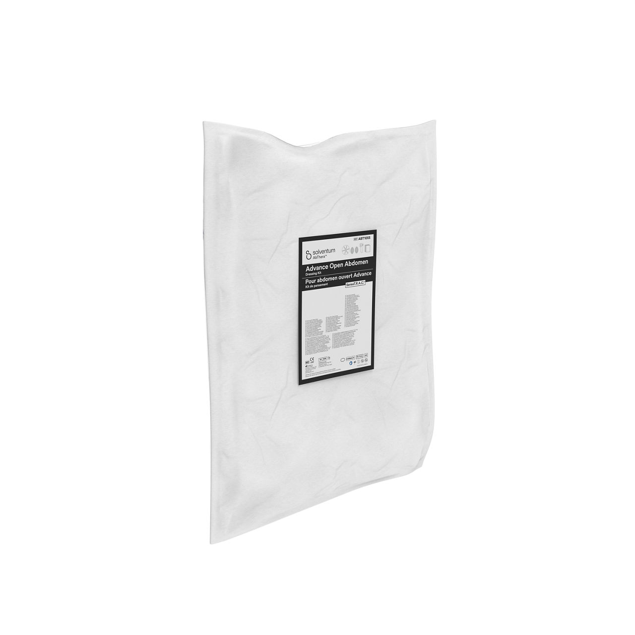 Solventum™ AbThera™ Advance SensaT.R.A.C.™ Open Abdomen Dressing Kit, ABT1055, Sterile, 5/CAR - Front, Left, In Packaging (1L1)