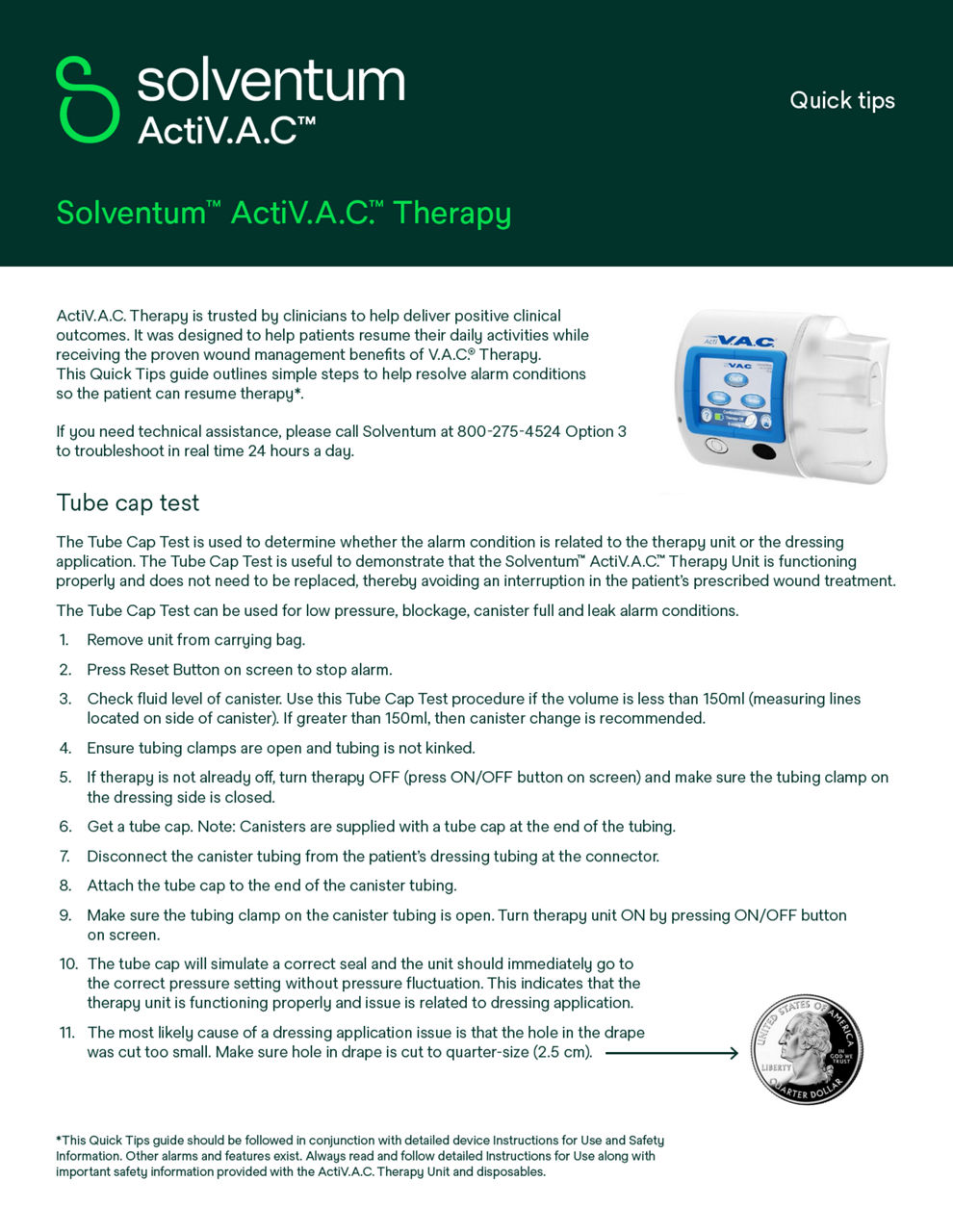 ActiV.A.C.™ Therapy Quick Tips