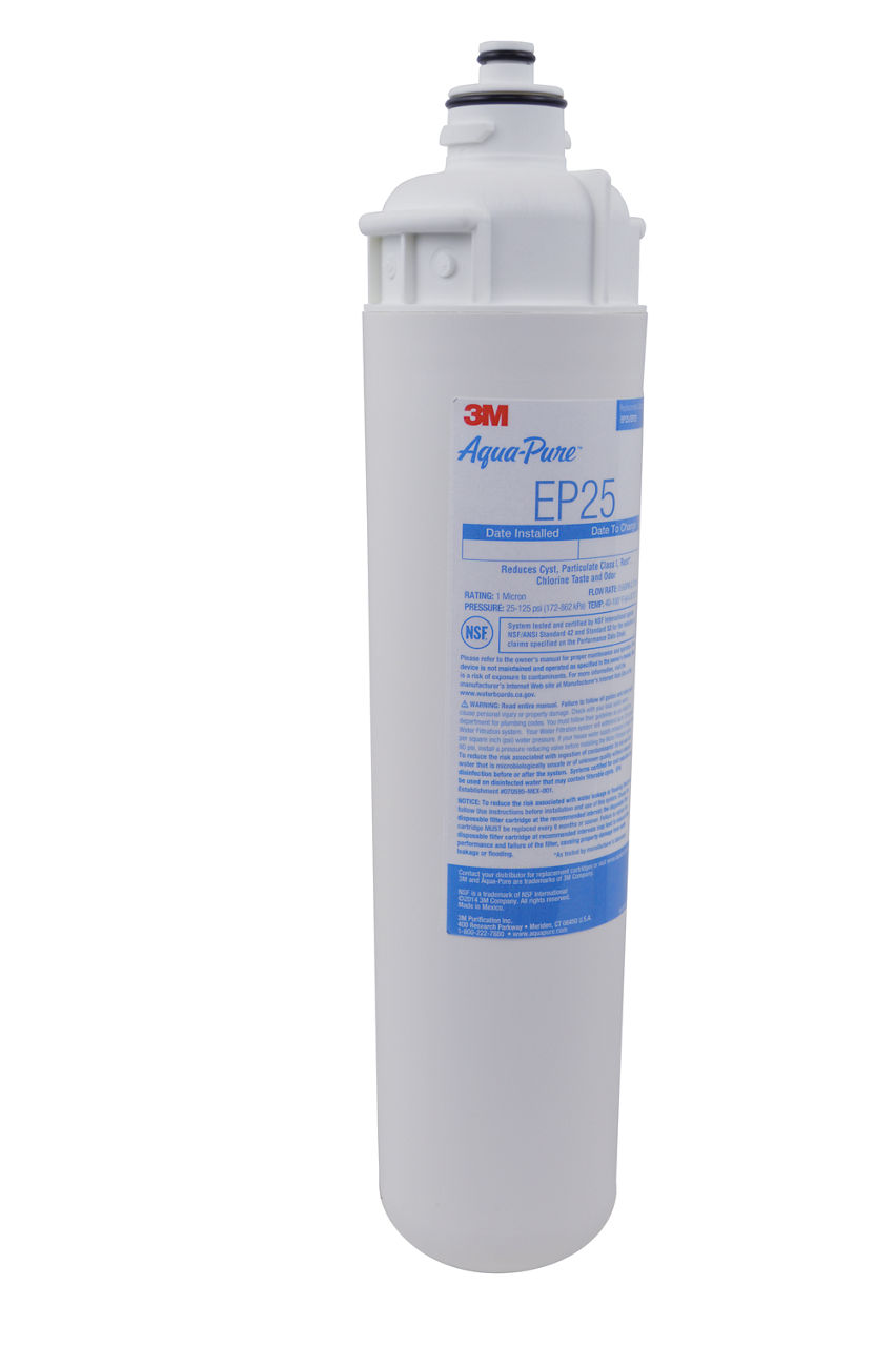 3M™ Aqua-Pure™ Under Sink Dedicated Faucet Water Filter Cartridge EP25, 5631611, For H-104, 1 um, 6/Case