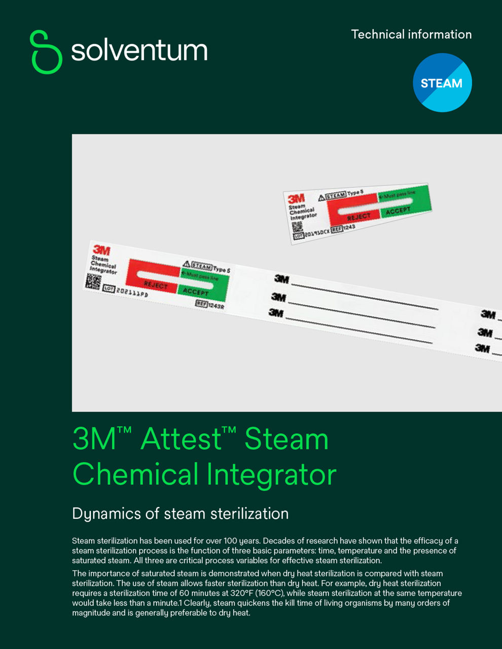 Attest™ Steam Chemical Integrator Technical Information