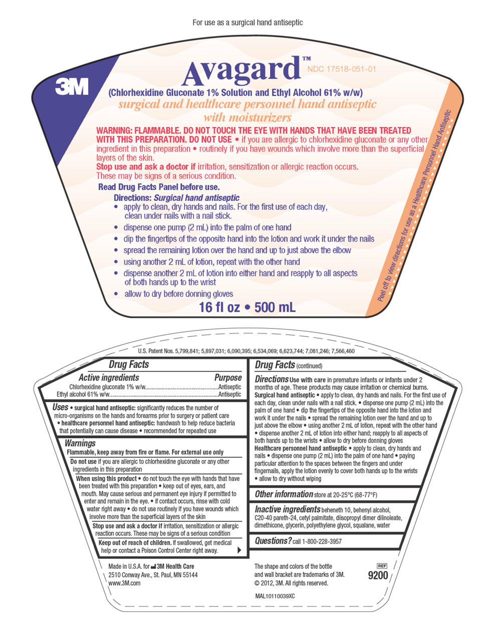 Avagard™ NDC 17518-051-01