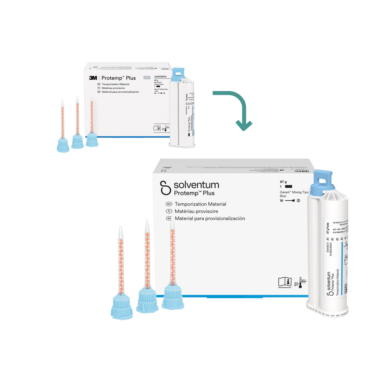 Recharge de matériau de restauration temporaire Protemp(MC) Plus 3M(MC)