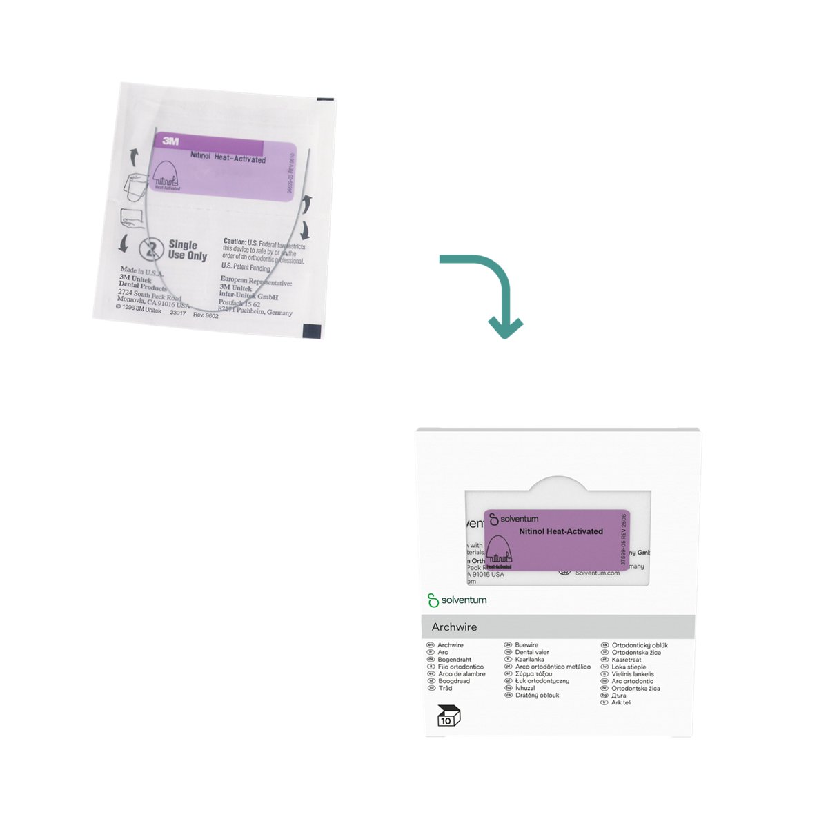 3M Unitek Nitinol Heat-Activated Orthodontic Archwire