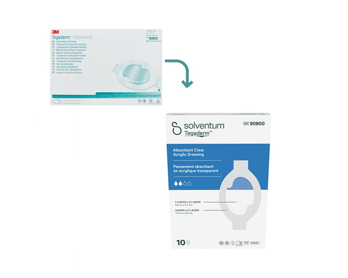 Tegaderm Absorbent Clear Acrylic Dressing, 90800 Series