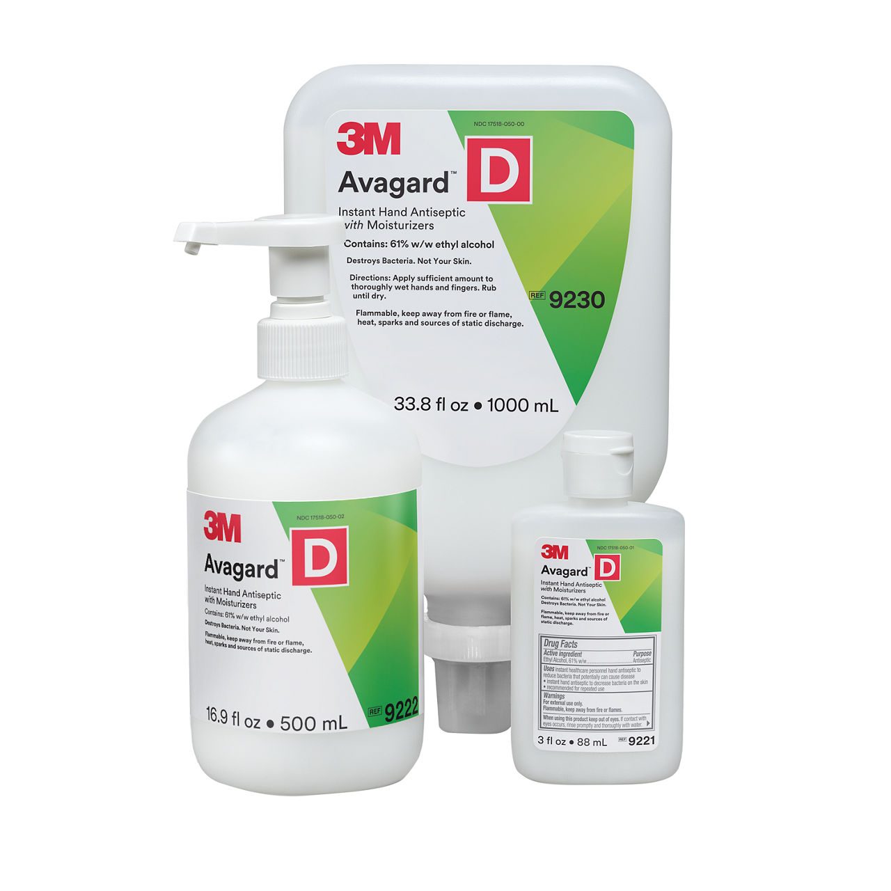 Antiseptique instantané pour les mains avec hydratants Avagard™ D (92XX)