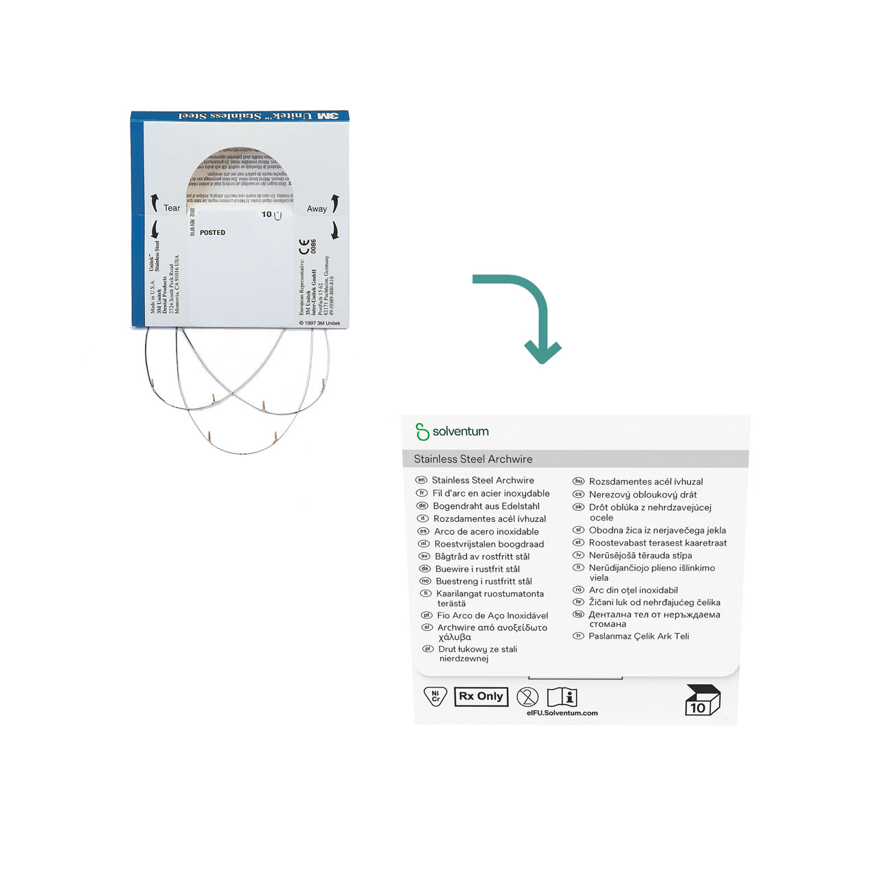 Arcs à tenons 3M™ Unitek™ Permachrome