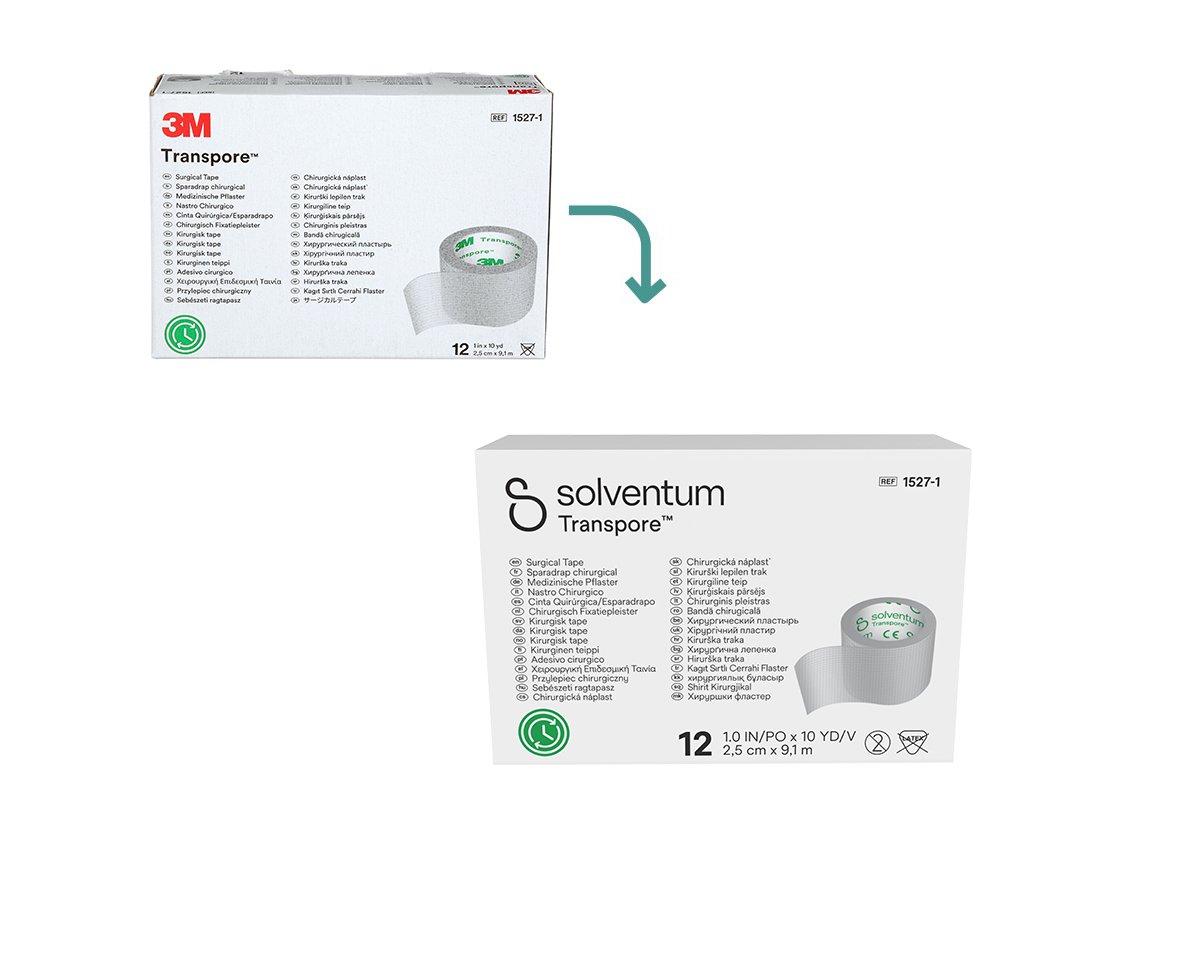 3M Transpore White Surgical Tape, Hybrid Securement