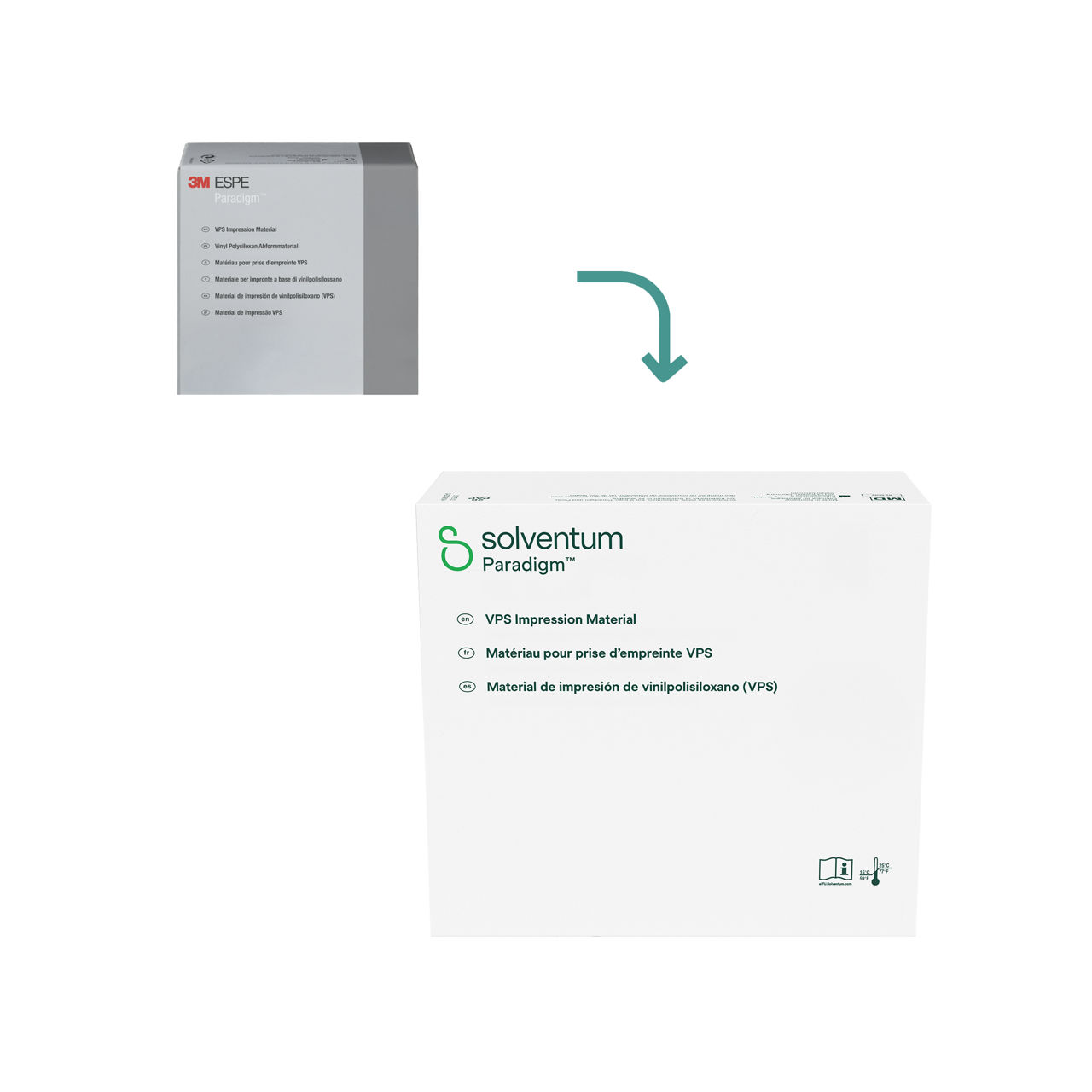 Transition to Solventum™ Paradigm™ Penta™ Heavy Body Fast Set VPS - Front, Center, In Packaging (1C1)