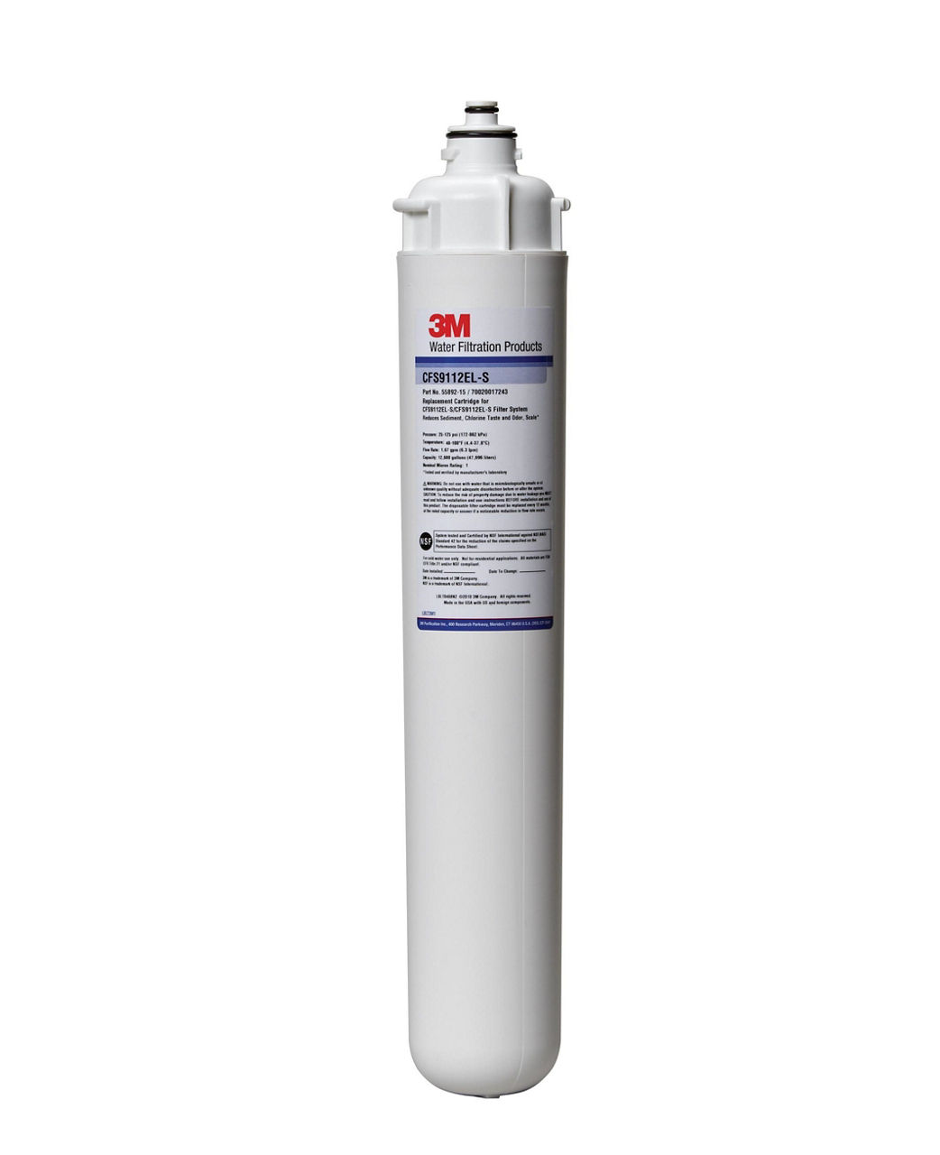 3M™ 9000 Series Retrofit Filter Cartridge CFS9112EL-S, 5631702, Extended Length, 1 um NOM, 1.67 gpm, 12600 gal, 4/Case
