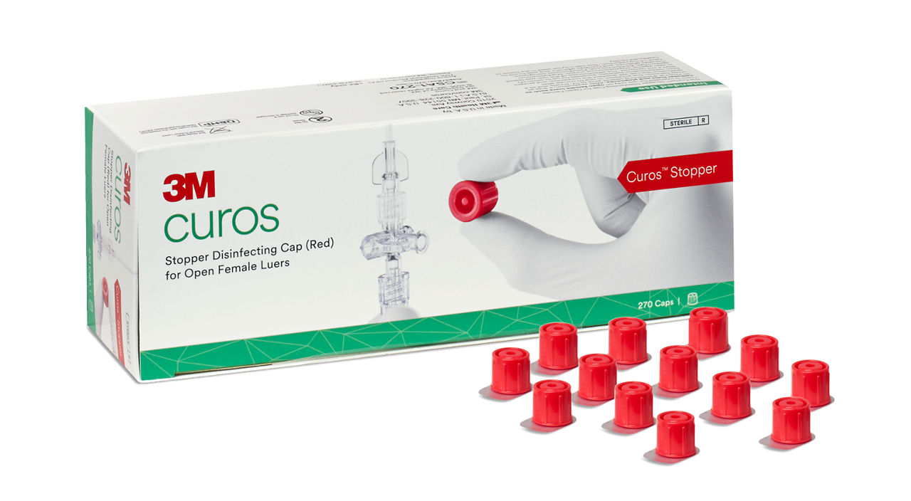 Bouchon désinfectant 3M™ Curos™ Stopper pour connecteurs,robinets, rampes, embouts Luer ouverts femelles