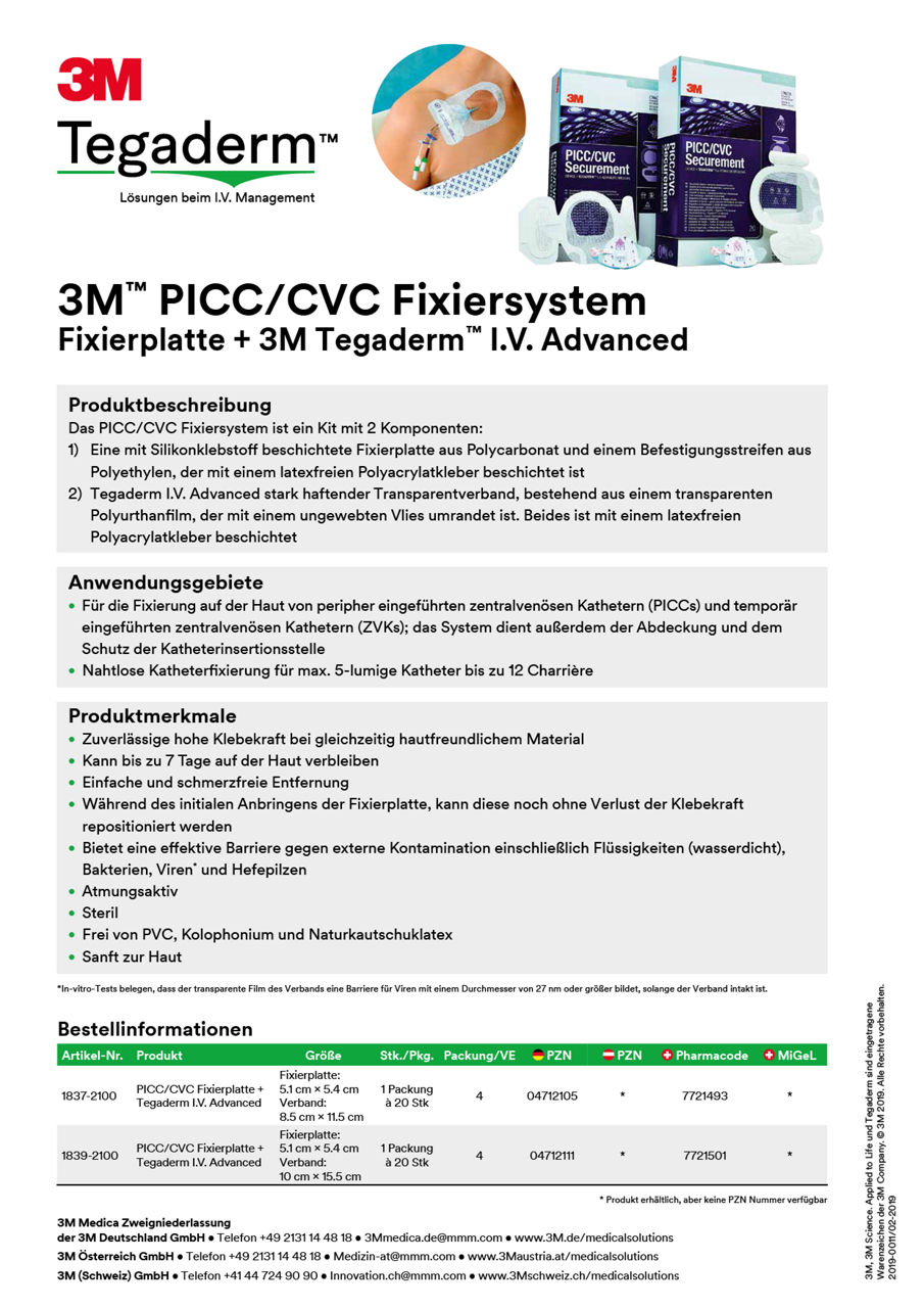 PICC-CVC Advanced 2019 Product Data Sheet