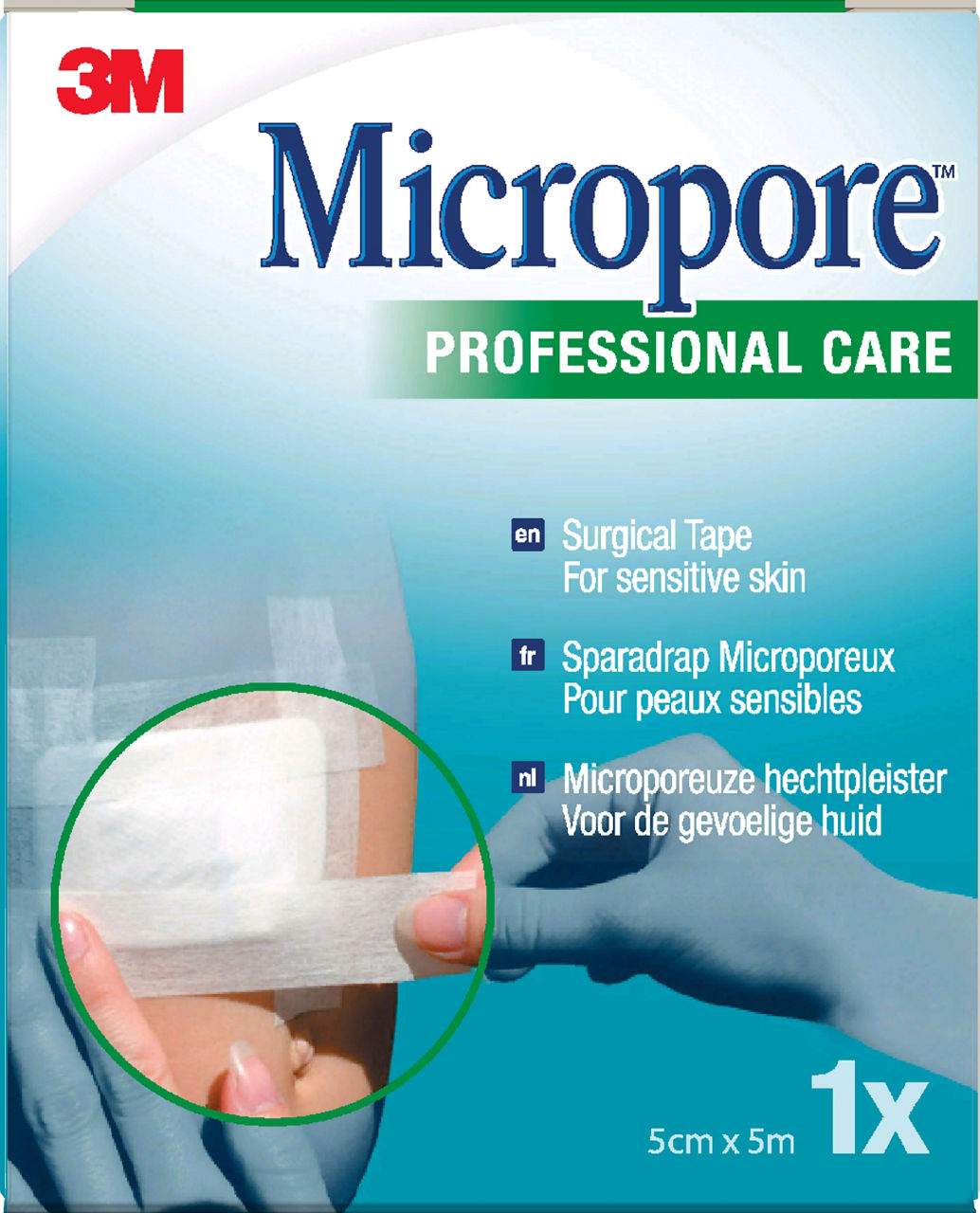 3M™ Micropore™ Surgical Tape 1530P-2S, 50 mm x 5 m, 1 Roll/Carton