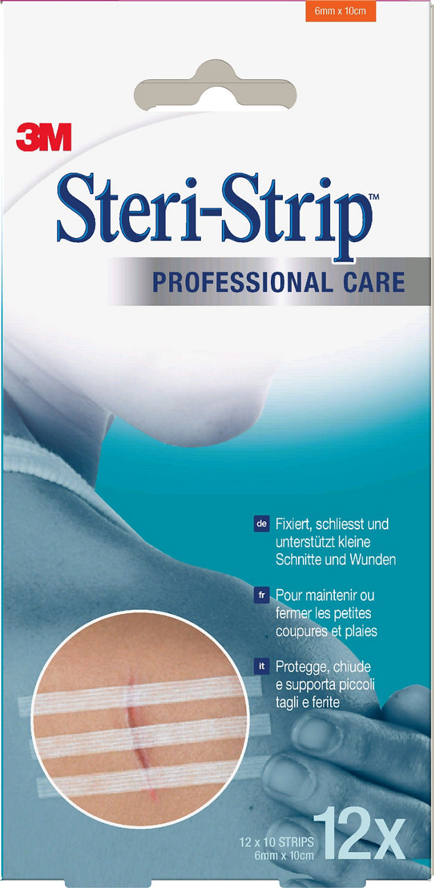 3M™ Steri-Strip™ Wundverschlussstreifen, 1546NP-12, 6mm x 100mm, 12 x 10 Streifen/Packung