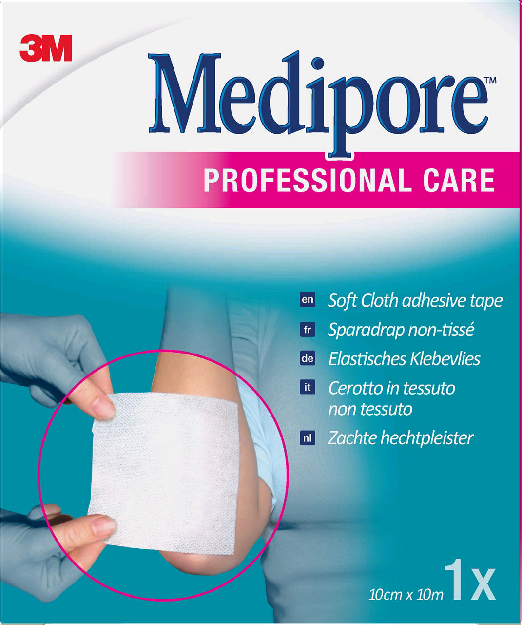 Sparadrap Multi-extensible Non-Tissé Avec Support Papier 3M™ Medipore™,MEDIP10, 10 m x 10 cm