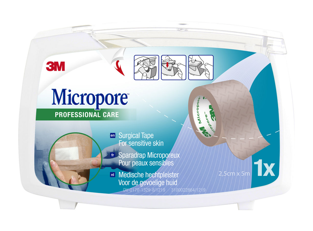 3M™ Micropore™ Surgical Tape Tan Dispenser 1533P-1SD F_