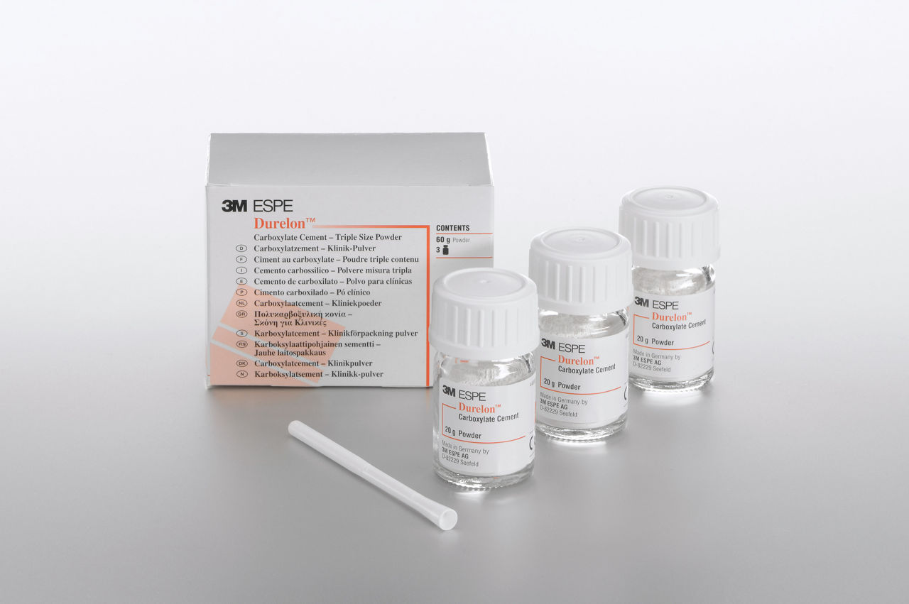 3M™ Durelon™ Carboxylate Luting Cement Regular-Set Powder Triple Pack,38236