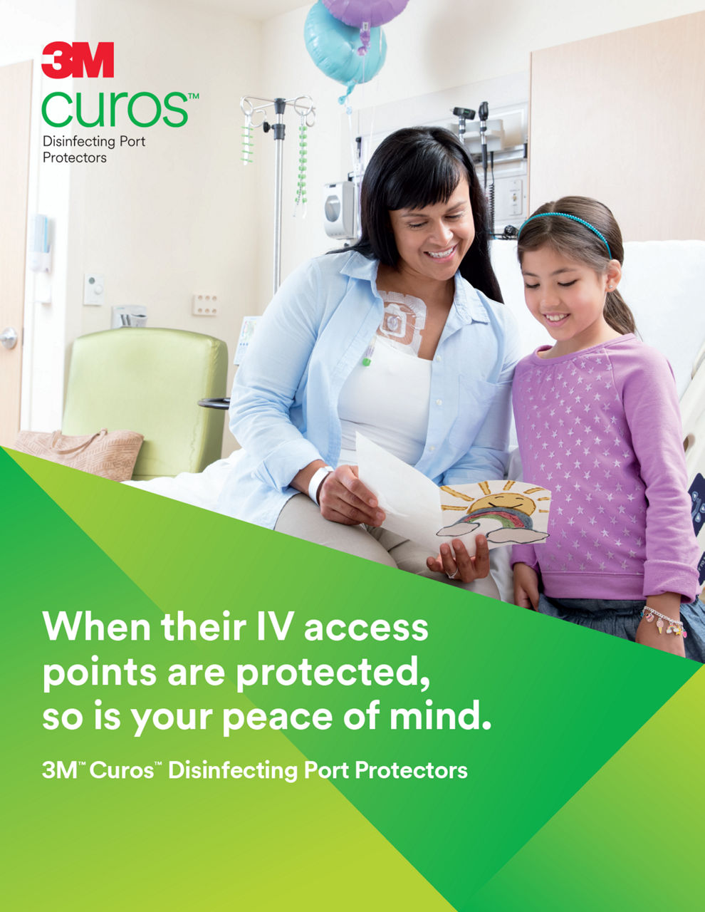 Curos™ Disinfecting Port Protectors Family Brochure - Teal