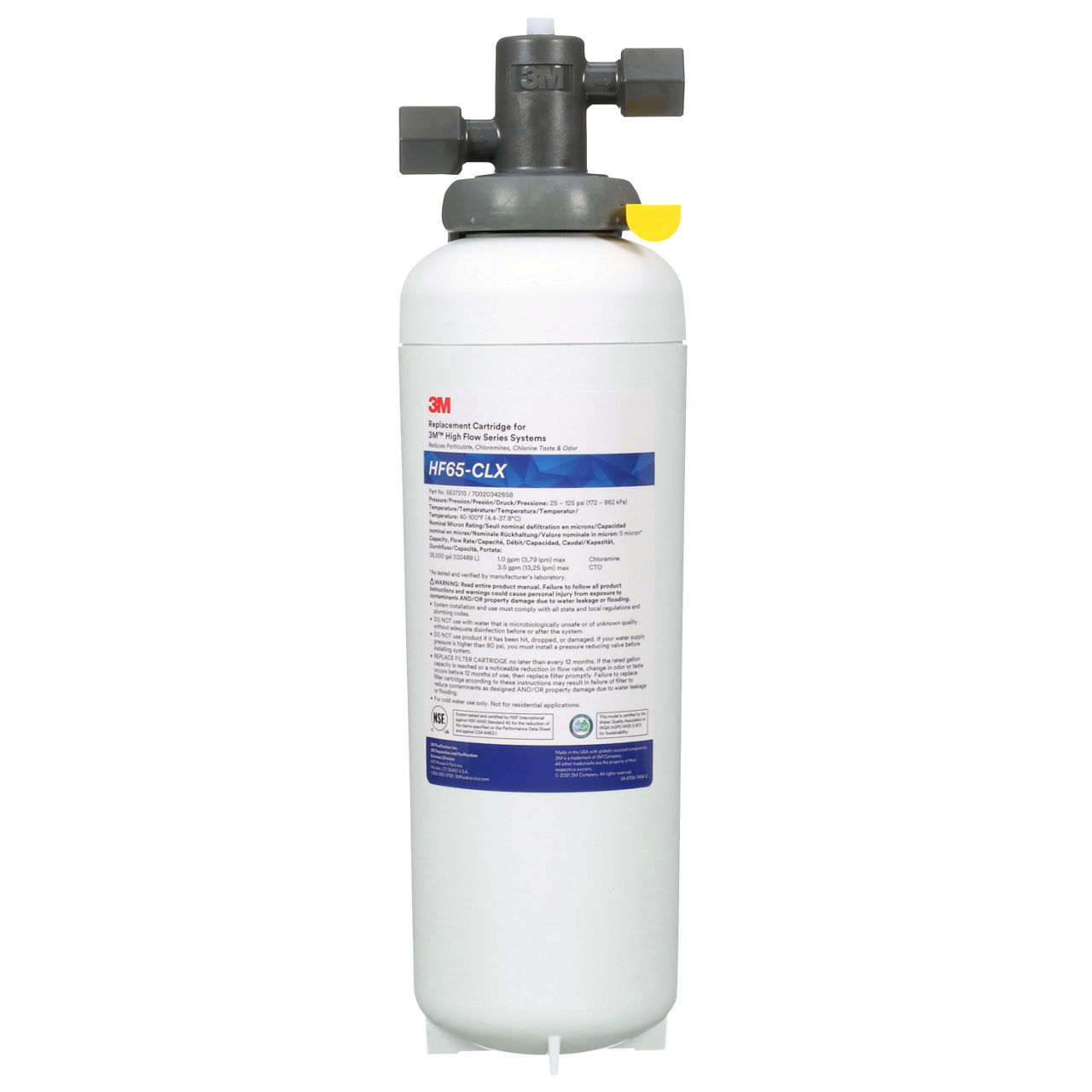 3M™ High Flow Series Filter System HF165-CLX, 5626006, For Cold Beverage Applications, 5 um NOM, 1/Case