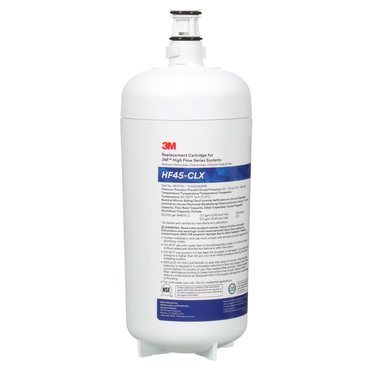 3M™ High Flow CLX Water Filtration system and cartridges, HF45-CLX