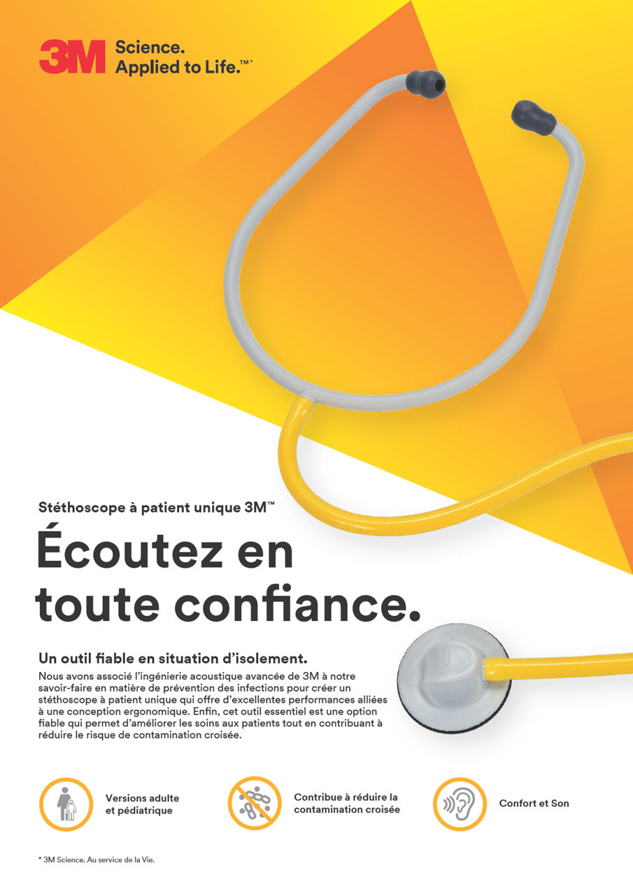 Brochure stéthoscope à patient unique 3M™