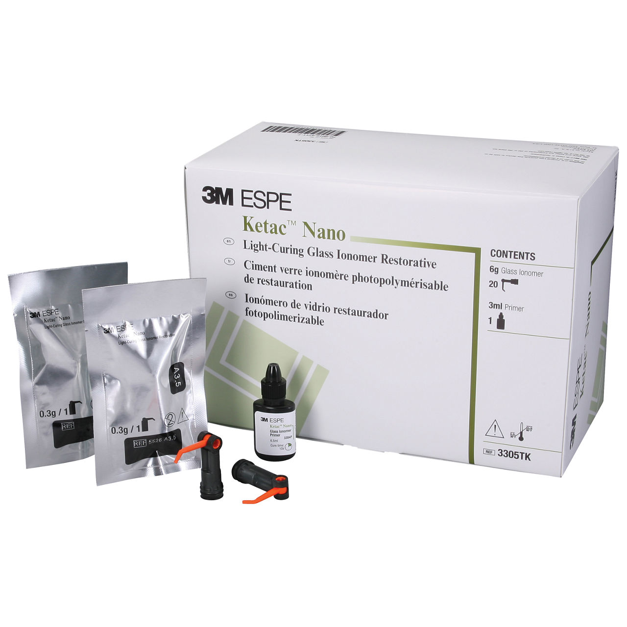 3M™ Ketac™ Nano Light-Curing Glass Ionomer Quick Mix Restorative Kit, 3305TK
