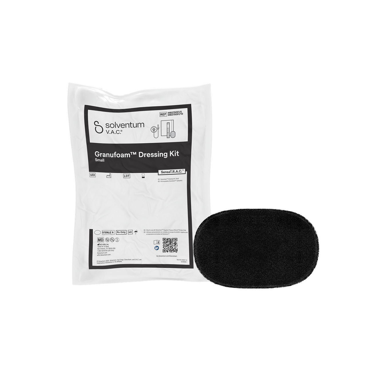 Solventum™ V.A.C.® SensaT.R.A.C.™ Granufoam™ dressing kit, M8275051/5, Small, 5/CS