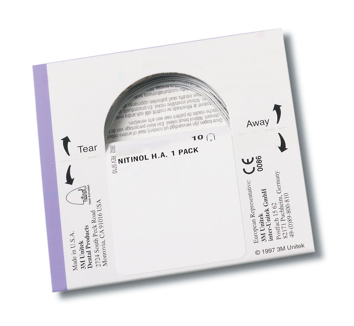 3M™ Unitek™ Nitinol Heat-Activated Archwire, pack