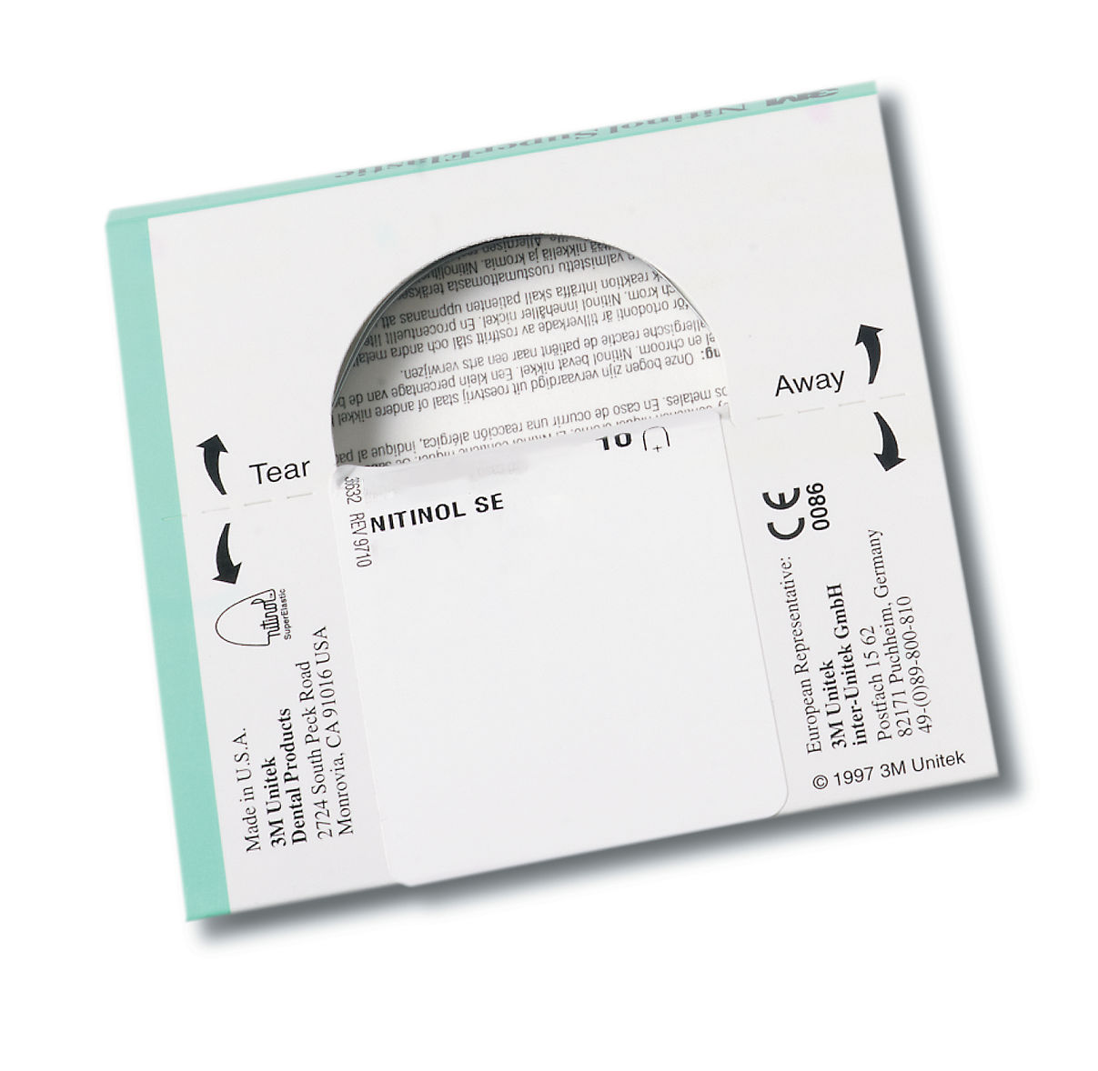 3M™ Unitek™ Nitinol Super-Elastic Archwire, pack