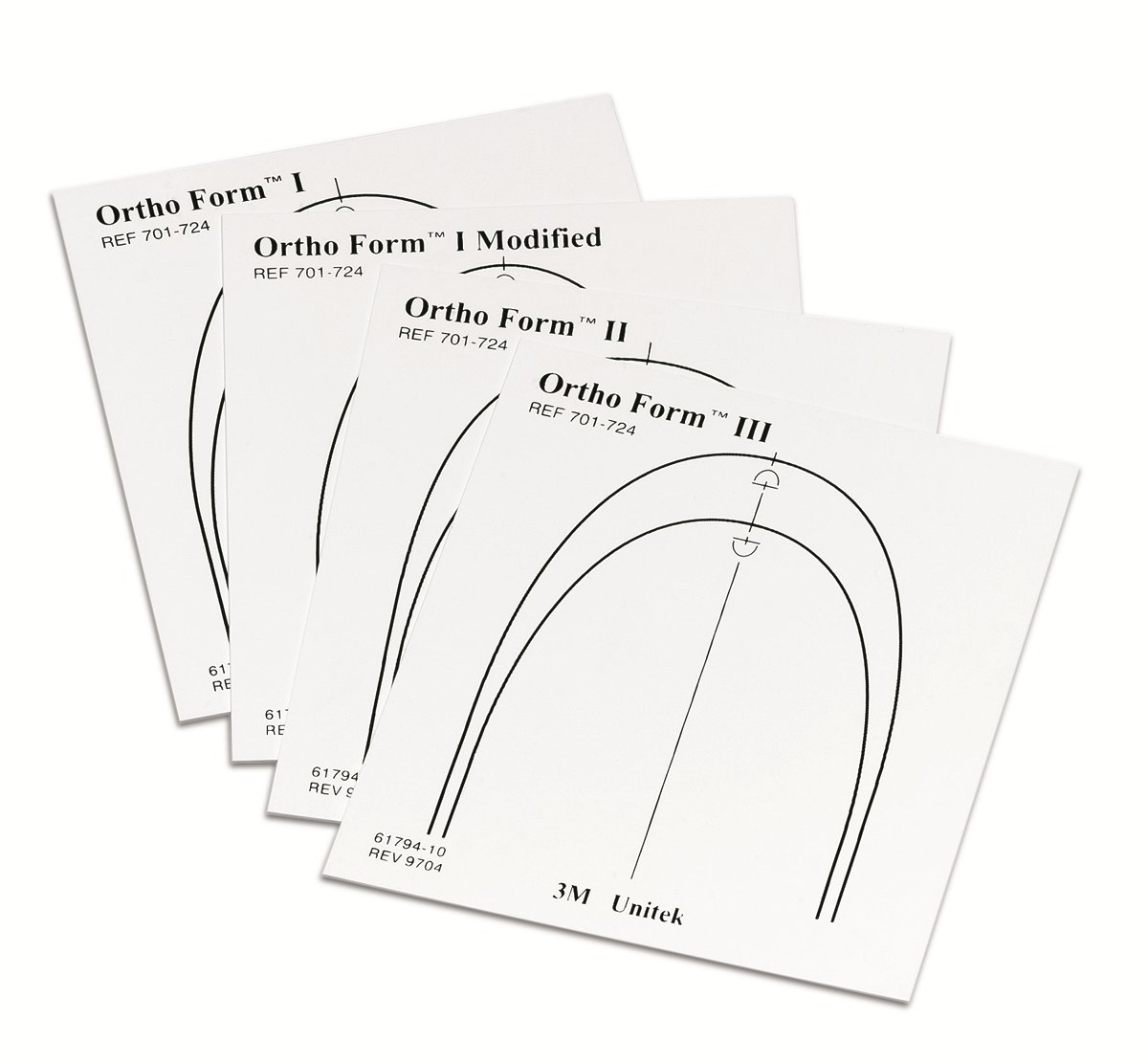 3M OrthoForm Diagnosis Arch Form Templates, Clear