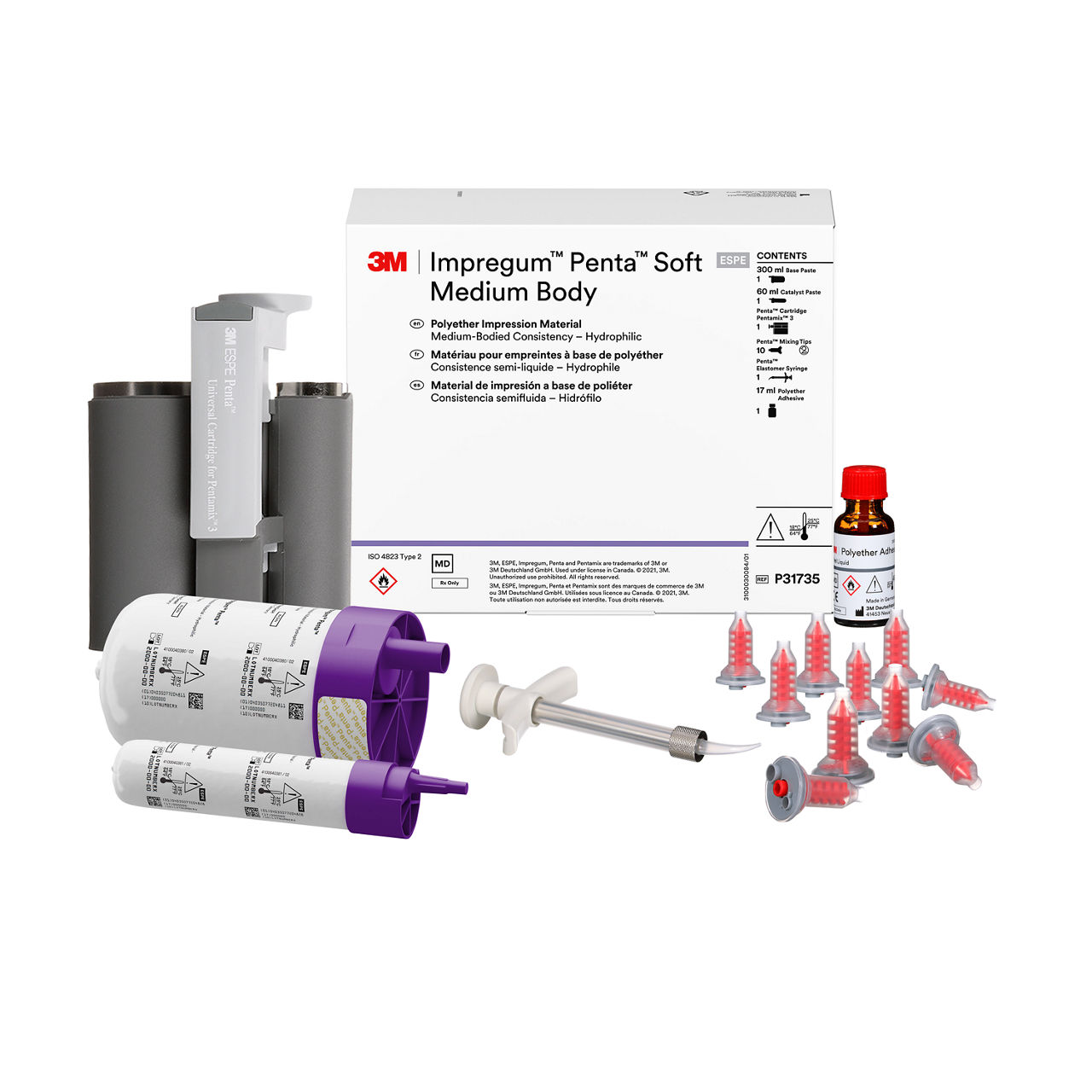 3M™ ESPE™ Impregum™ Penta™ Soft Medium Body Polyether ImpressionMaterial Introkit, P31735