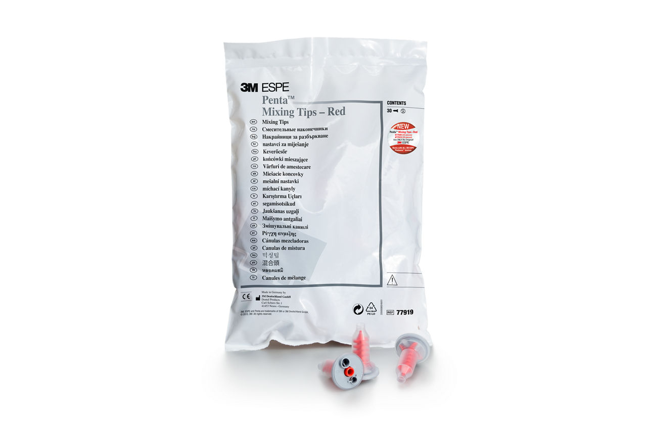 3M™ Penta™ Mixing Tips Refill, Red, 77919, 30 Tips