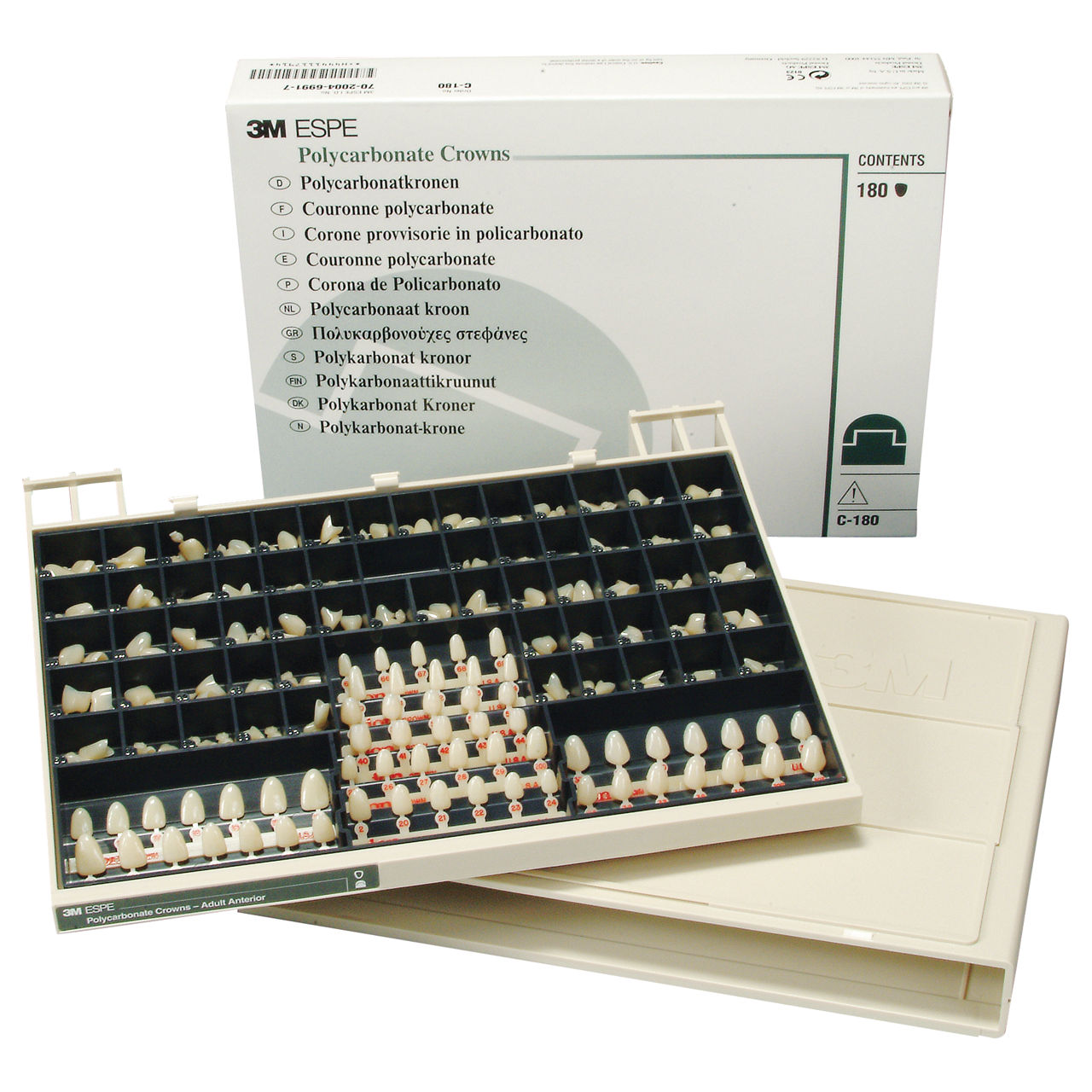 3M™ Polycarbonate Crowns, C-180, Anterior, Kit