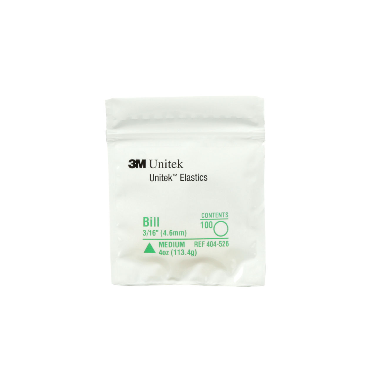 Elásticos 3M™ Unitek™, 404-526, Mediano 118 ml, 4.74 mm, Bill, 100/Paquete, 30 Paquete/Cartón