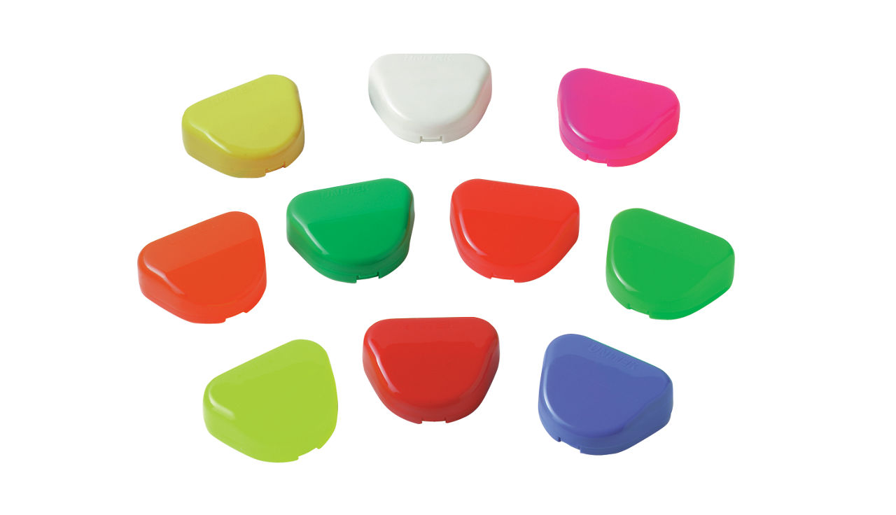 450-121 Unitek™ Molded Retainer Box Assorted Colors (exceptBlack/Purple) 10/Pk