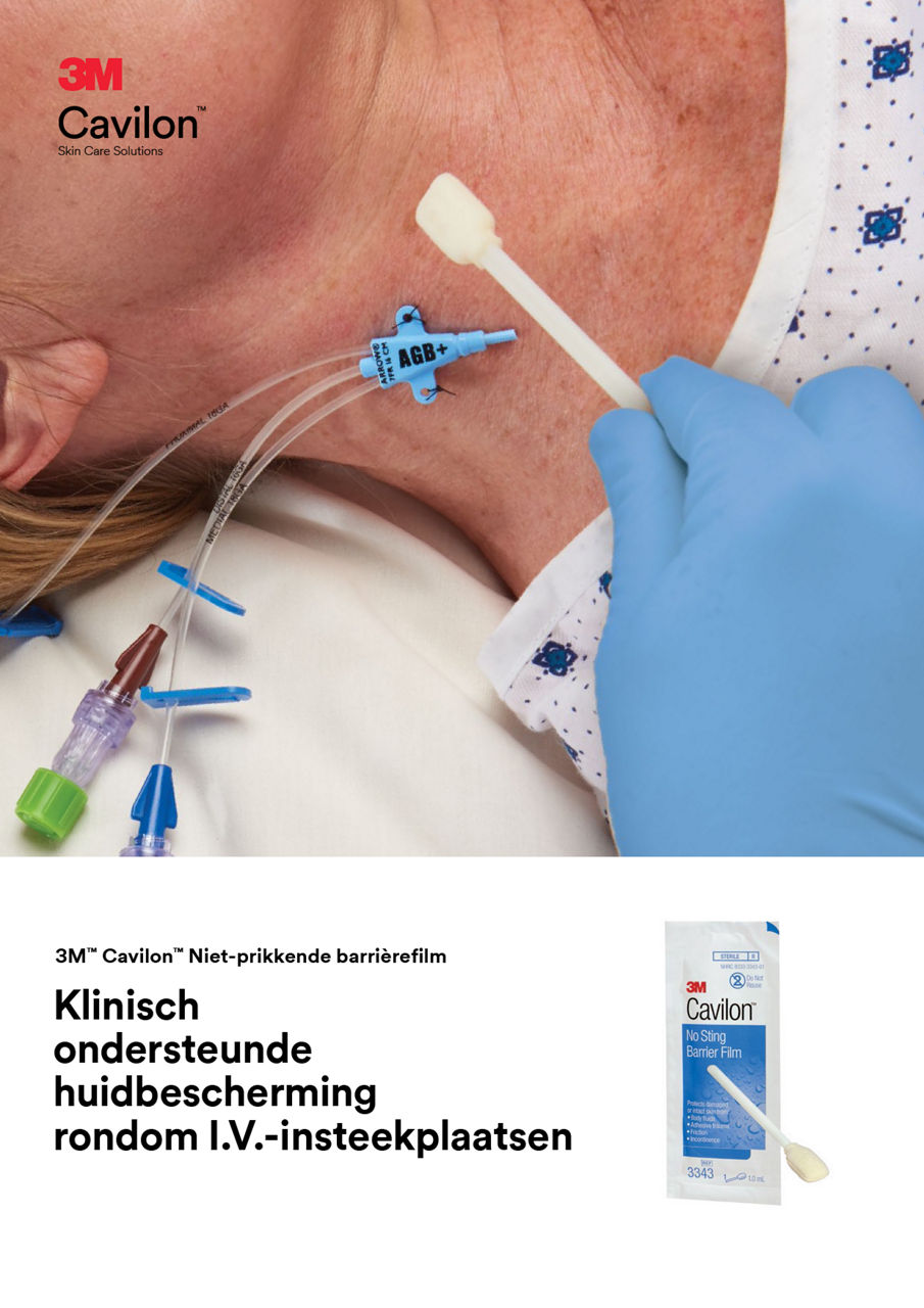 Cavilon No Sting-barrièrefilm huidbescherming IV-locaties brochure voorvertoning