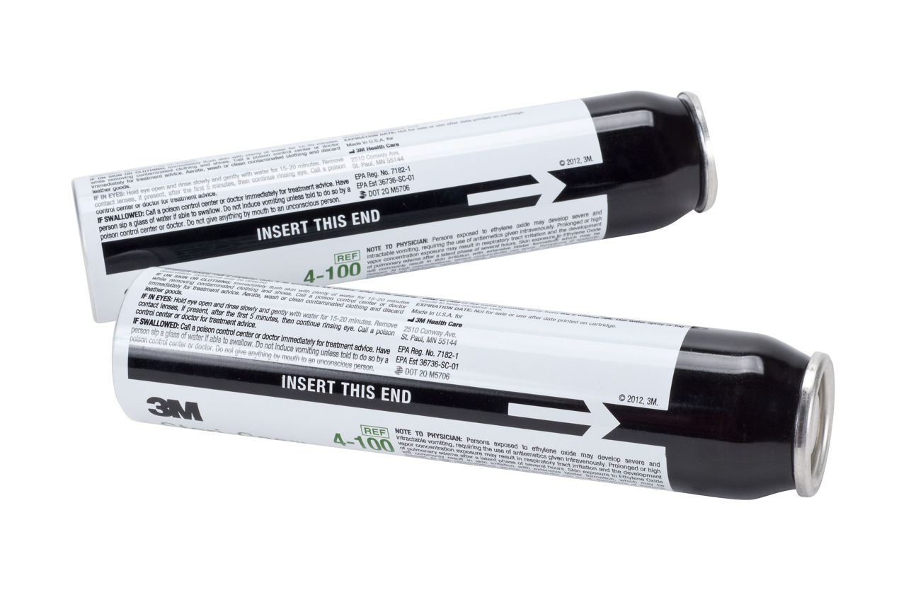 3M™ Steri-Gas™ 4-100 Cartuchos Óxido de Etileno para 4XL, 5XL y GS-5, 12 UN/CJA 1CJA/EBJE