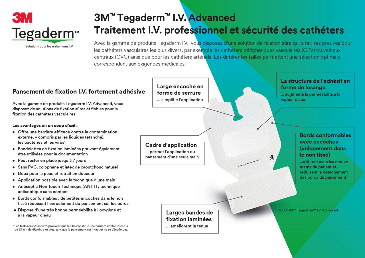 3M™ Tegaderm™ I.V. Advanced 2-Pager BECH-fr