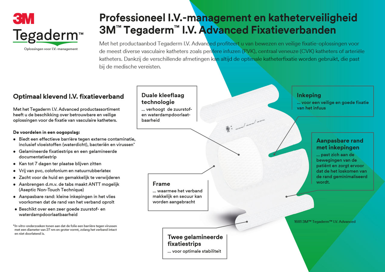 3M™ Tegaderm™ I.V. Advanced 2-Pager BENE-nl