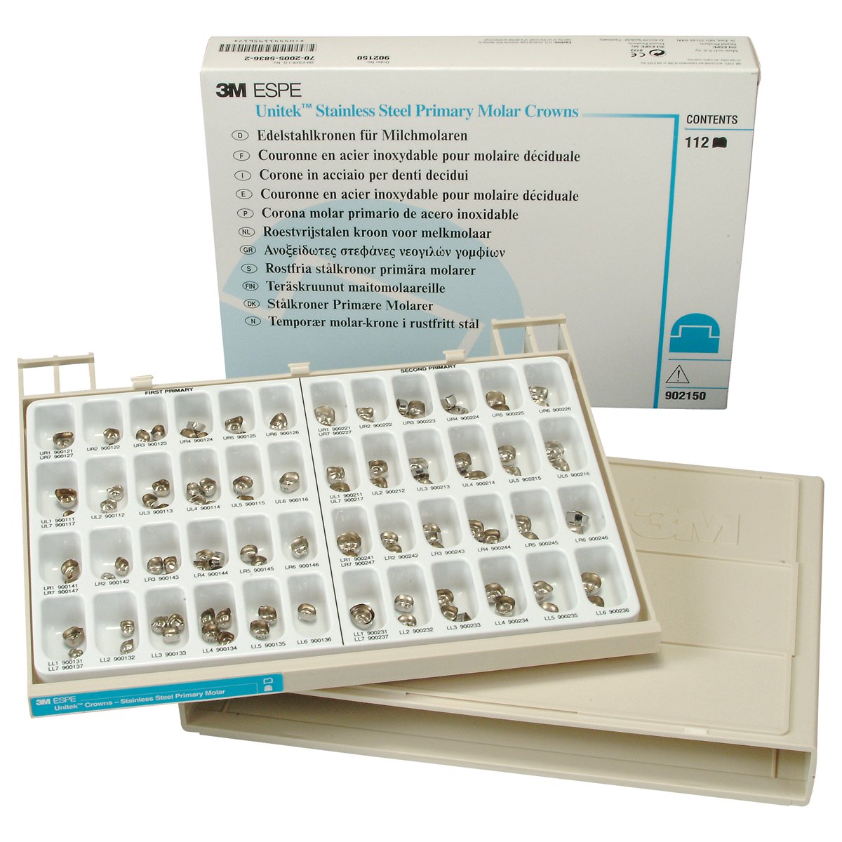 3M Unitek Stainless Steel Primary Molar Crowns Kit