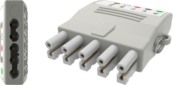 Yokemate LWS® 5-Lead Universal Adapter for Phillips (AMMI Twin Pin)branded monitor, YMA5PH