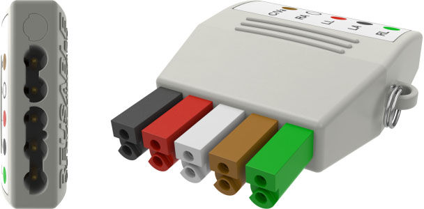 ECG Disposable Leadwire YMDLW5SV, 5 V-Lead, Philips IntelliVue or 3MUniv Yoke, Snap, 50", ShldRibbn Cble&Cmbnr, 25EA/CS