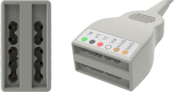 ECG Disposable Leadwire, 3-Lead, Siemens Drager, Snap, 50 in, withShielded Ribbon Cable, 25 EA/CASE, YMC10PH55