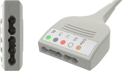 ECG Disposable Leadwire, 3-Lead, Siemens Drager, Snap, 50 in, ShieldRibbon Cable and Combiner, 25 EA/CASE, YMC5GE