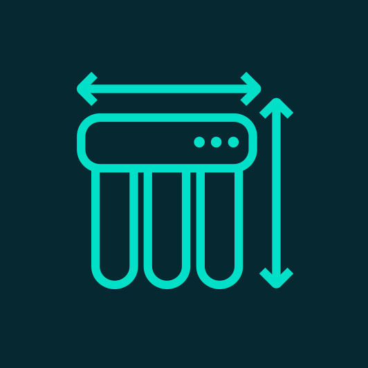 Icon representing the compact size of HFRO