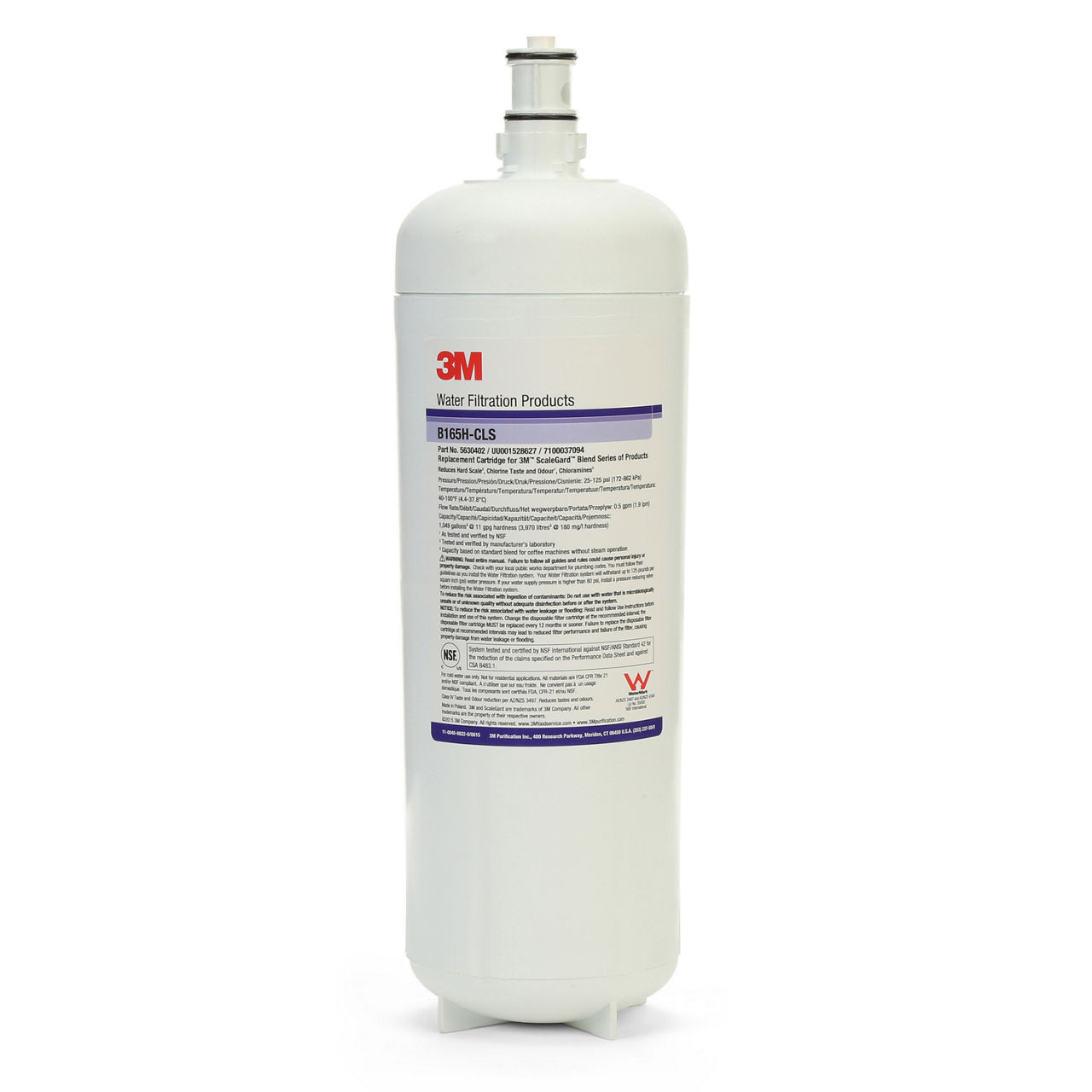 3M™ ScaleGard™ Blend Series of Cartridge B165H-CLS, 5630402, ForHardness and Chloramines Reduction, 1/Case