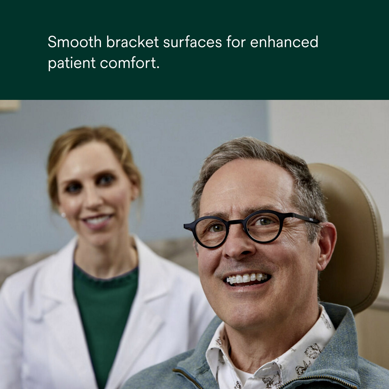 (2) Clarity Ultra Self-Ligating Ceramic Brackets: Smooth bracket surfaces