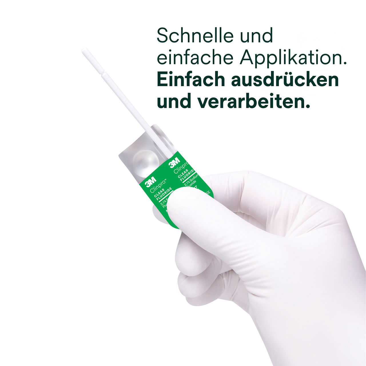 Clinpro Clear, Mint: Schnelle und einfache Applikation - einfach berühren und los geht's