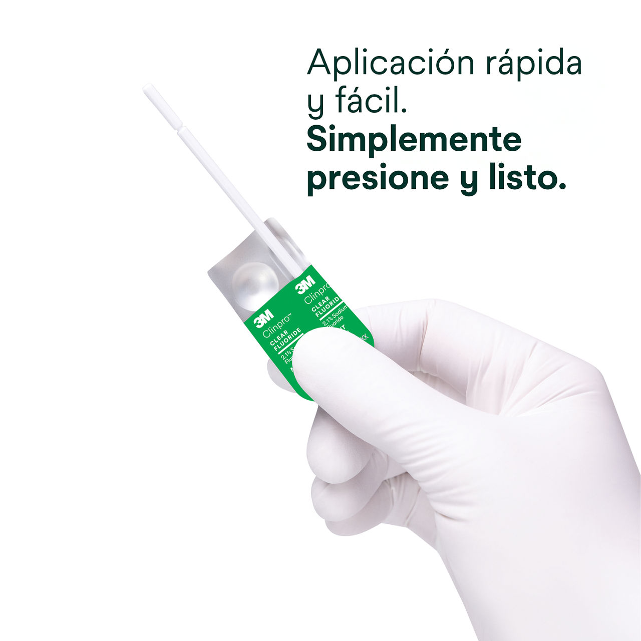 Clinpro Transparente, Menta: Aplicación rápida y fácil, solo toca y usa.